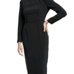 NWOT Sergio Hudson x Target Strong Shoulder Body con Black Midi Dress XS Photo 2