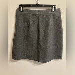 Madewell Wool Blend Zip Front Mini Skirt Grey Womens size 4 Photo 6