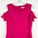 Tyler Boe Size 6 Dress Shift Cold Shoulder Hot Pink Barbie Core Mini Solid 1259 Photo 2