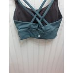 Lululemon  Strappy Back Sports Bra Teal Green Athletic‎ Workout Top Size 4 Photo 2