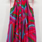 Flying Tomato Forever Unique Mini Dress Small Multicolor Pleated Halter Tie Back Photo 0