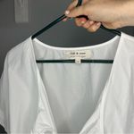 Cloth & Stone  white tie front button up shirt sleeve ruffle blouse top 1x Photo 2