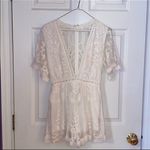 Honey Punch White Lace Romper Photo 4