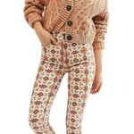Free People We The Wild Child Skinny Navajo Aztec Print Cream Jeans size 31 Photo 3