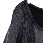 Kenneth Cole Reaction Women’s Black Faux Alligator Leather Top Photo 2