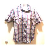 OP Women’s plaid checkered button down L Photo 0
