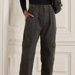 AGOLDE  Pants‎ Women 23 Washed Black Cotton Mila Utility High Rise Streetwear Photo 0