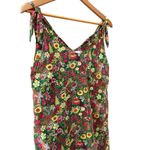 BURU Shoulder Tie Tank Maxi Dress in Green Floral Garden Pockets Size XS Photo 2