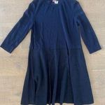 COS navy blue long sleeve tiered layered sheath dress Photo 0