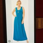 Jessica London  Teal Maxi Dress. P2P 25-29” Length 58”. SIZE 22/24. EUC Photo 1