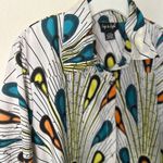 Step in style women’s peacock print Tunic Dress Colorful Patterned Midi Dress XL Blue Photo 4