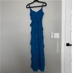 Petal and Pup  CIAO RUFFLES MAXI DRESS Blue Size S Photo 1