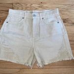 American Eagle Beige Denim Shorts Size 6 Photo 0