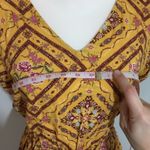 Pink Rose NWT Gold Yellow Floral Geo Short Sleeved Dress New Photo 5