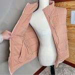 Pink Lily Quilted Full Zip Sleeveless Vest Large L Dusty Mauve Pink Cotton Photo 2