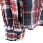Wild Fable Red Black White Plaid Button-Down Long Sleeve Western Shirt Medium Photo 4