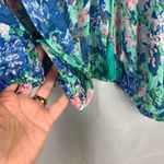 Lulus Lulu’s Long Sleeve floral Sheer Top Small NEW Photo 4