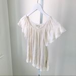 H.I.P. Juniors Cream Off the Shoulder Top XS Photo 2