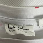 Nicole Miller Heart Print Cropped White Top Size Small Photo 1