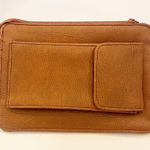 Mundi Vintage  Sears Real Leather Brown Money Bag Wristlet Grab Clutch Pouch Photo 3