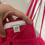 Fourteenth Place Cold Shoulder Double Ruffle Pink Mini Dress | size XSmall Photo 6