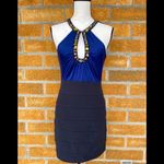Maria BIANCA NERO Cocktail Gemstones Party Dress Blue Size M Photo 1