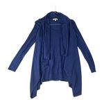 Kinross Cashmere women's medium blue knit sweater cardigan vest Photo 0