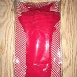 New Sexy Red Fishnet Pantyhose One Size Costume Photo 3