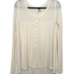 We The Free  Women’s Kai Waffle Knit Henley Cream Size Small Photo 1