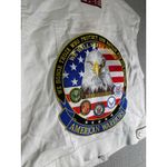 Wax Jean Patriotic Eagle Flag Patchwork Vest 3XL Men’s Denim Look USA Military Veteran Photo 6