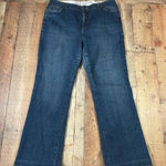 Lands' End Lands’ End Women’s Bootcut Jeans 16 Classic Fit Stretch Denim Dark Wash Plus Photo 0