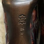 Donald J Pliner Rula Brown Tortoise with Suede trim ankle booties Size 6.5 Photo 4