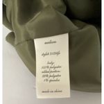 Army Green Satin Bomber Jacket Womens Size Medium Trucker Photo 11