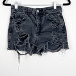 Top Shop Moto Distressed Cutoff Mom Denim Jean Shorts Sz 6 Photo 0