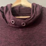 Athleta heathered purple cowl neck long sleeve hoodie with thumbholes Photo 3