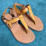 Kork-Ease T-Strap Yellow Patent Leather Ankle Strap Summer Thong Sandal 8 Photo 1
