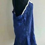 Victoria's Secret Gold Label Blue Floral Satin with White Slip Dress Size L Photo 1