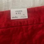Crown & Ivy Red Scalloped Shorts Photo 1