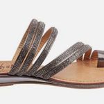 GC Shoes Women's HARMONIE Black Pewter Flat Rhinestones Sandal Silver Size 7 Photo 0