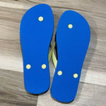 Billabong NEW  Blue Yellow Flip Flops Women’s 8-9 Photo 1