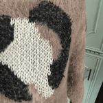 Bini boutique e sweater cheetah leopard print soft Large fizzy Black Photo 1