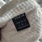 SheIn | White Sleeveless Cropped Zipper Back Cable Knit Sweater Sz 4 Photo 5