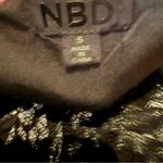 NBD Revolve  Laney Wrap‎ Dress Women’s Size Small Black Silver Mesh Lace Floral Photo 7