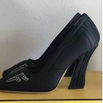 Fendi  FFREEDOM Satin CLOTH HEELS With Embellishment NEW Dustbag Box Etc 38 Photo 5