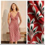 Boden Red Palm Print Effie Jersey Dress size 8 Photo 1