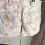 Loft Ann Taylor Cream Gray Floral Linen Blend Floral Print Chino Shorts Size 4 Photo 7