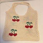Cherry Knit Tote Bag Red Photo 0