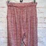 Abercrombie & Fitch Pants Womens Small Red White Striped Jogger Pajama Lounge Photo 5