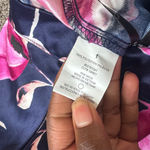 Speechless  Navy/Pink Floral Skirt SIZE 1 Photo 4