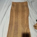 French Connection  Mari Brown Side Slit Long Dressy Pencil Skirt Photo 2